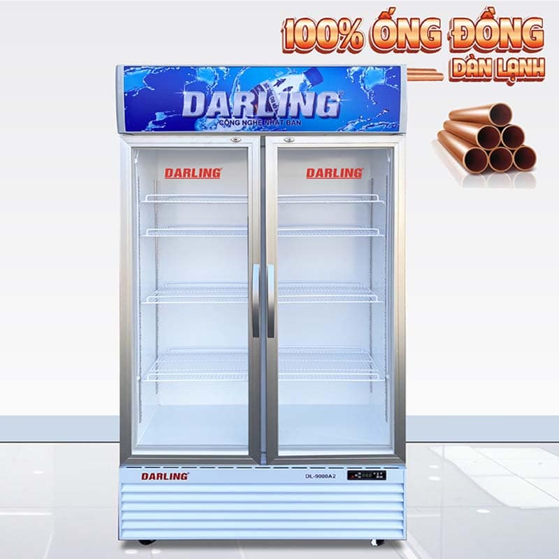 Tủ mát Darling DL-9000A2 dàn lạnh ống đồng có công nghệ Low-e