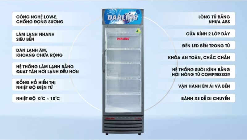 Tủ mát Darling DL-4000A2 400 lít 7 Các tính năng kỹ thuật của tủ mát Darling DL-4000A2 400 lít chính hãng