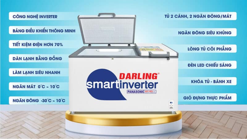 Các tính năng nổi bật của tủ đông Darling inverter DMF 7699WSI
