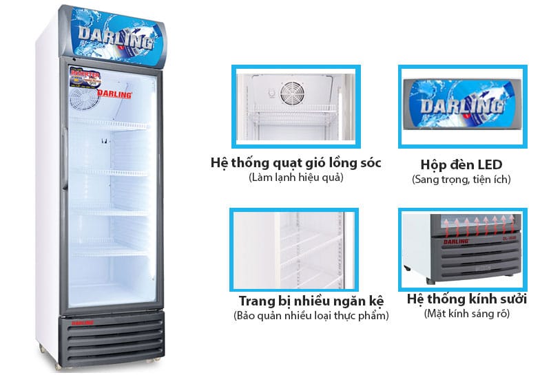 Các tính năng kỹ thuật khác của tủ mát Darling DL-3600A3 inverter 360 lít