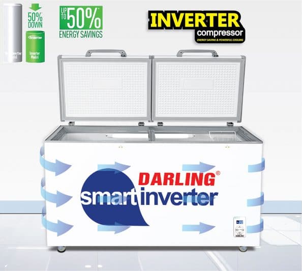 Tủ đông Darling DMF-1079ASI có công nghệ inverter tiết kiệm đến 50% điện năng tiêu thụ