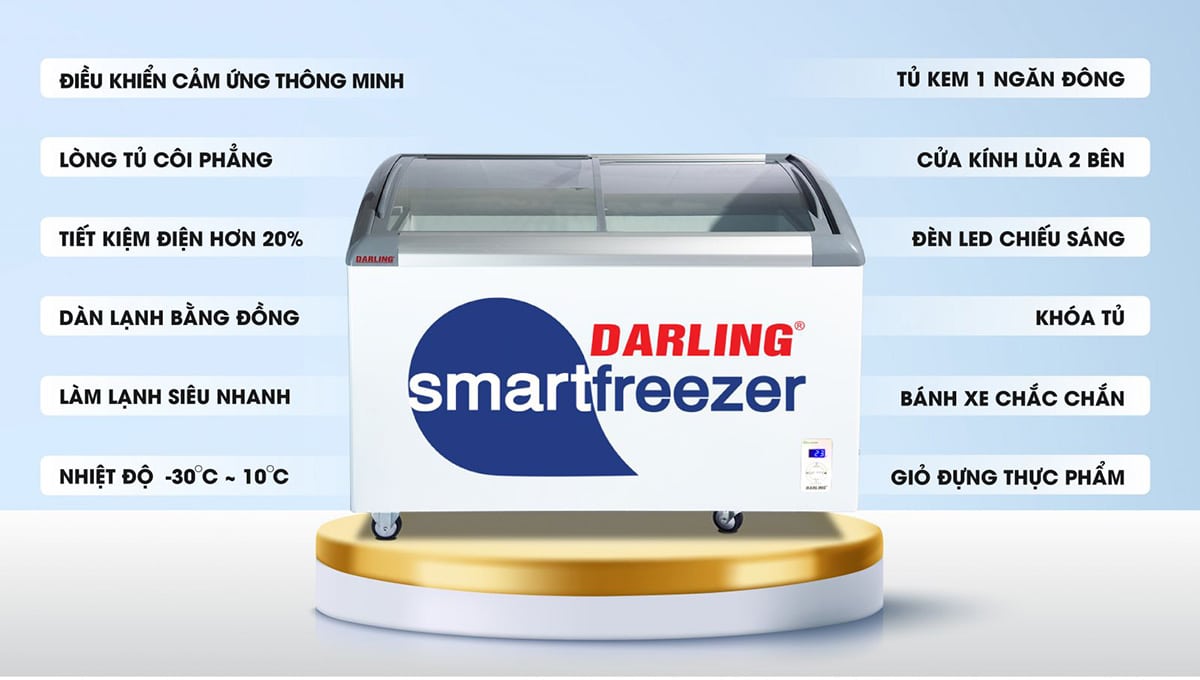 Tính năng nổi bật của tủ đông Darling DMF-3579ASK (Tủ kem Darling)