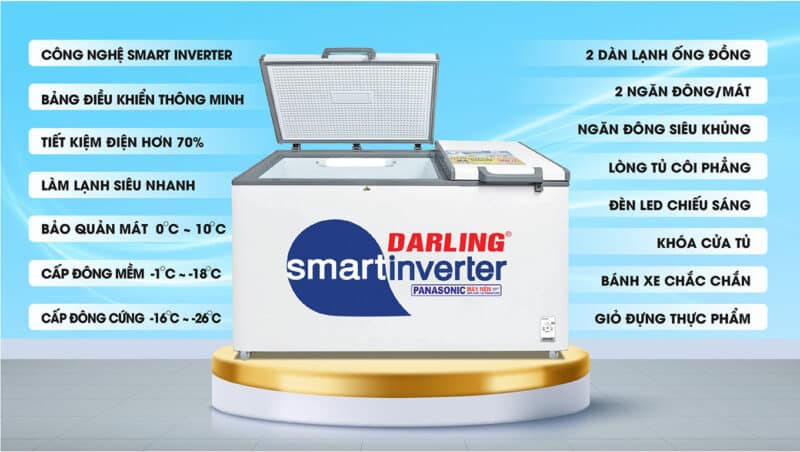 Các tính năng nổi bật của tủ đông Darling inverter DMF 7699WSI-4