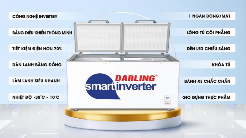 Các tính năng nổi bật của tủ đông Darling inverter DMF-7779ASI-1 dung tích 770 lít