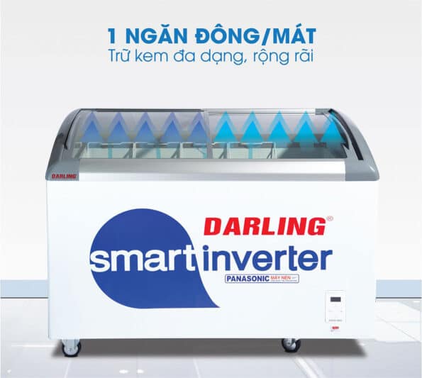 Tủ đông Darling DMF-5079ASKI với thiết kế 1 ngăn có thể chỉnh đông hoặc chỉnh về mát để sử dụng