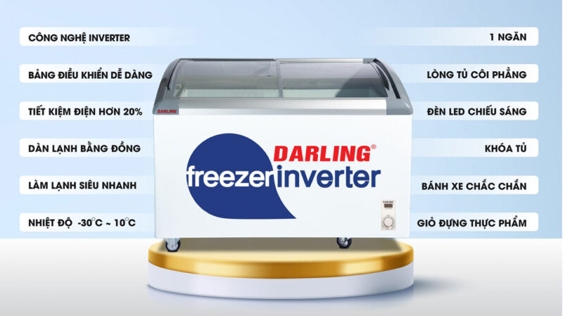 Các tính năng nổi bật của tủ đông Darling DMF-3579AEKI 350 lít inverter