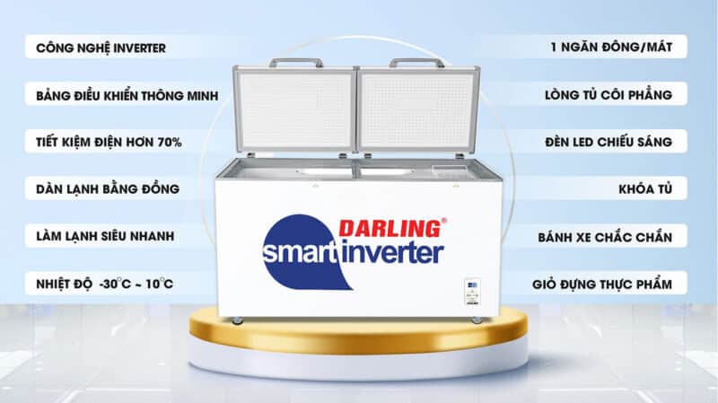 Tủ đông Darling DMF-3799ASI Smart Inverter 370 lít chính hãng