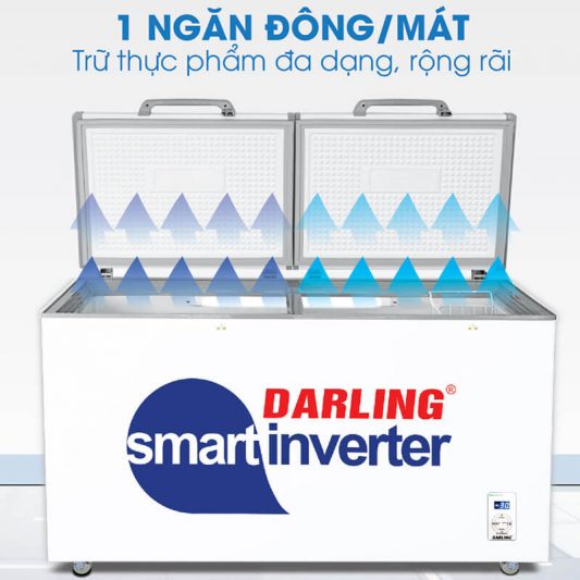 Tủ đông Darling inverter DMF-1179ASI-1 với 1 ngăn đông có thể điều chỉnh sử dụng 3 chế độ