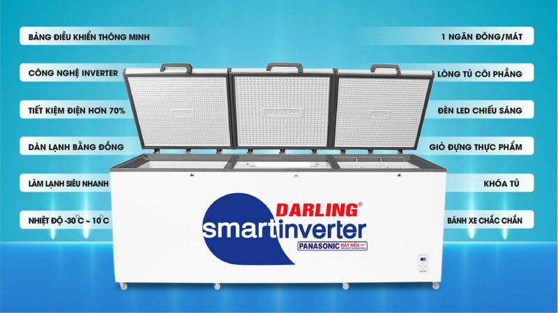 Một số tính năng nổi bật của tủ đông Darling DMF-1579ASI inverter