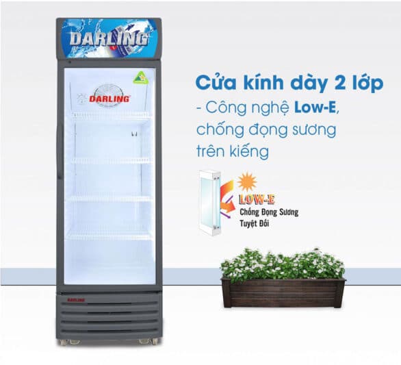 Tủ mát Darling DL-3600A3 360 lít Inverter 5 Tủ mát Darling DL-3600A3 inverter có 1 cửa kính 2 lớp phủ công nghệ Low-E