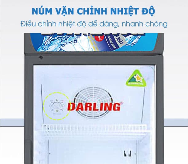 Tủ mát Darling DL-3600A3 360 lít Inverter 8 Tủ mát Darling DL-3600A3 inverter có núm vặn chỉnh nhiệt độ trực quan dễ sử dụng