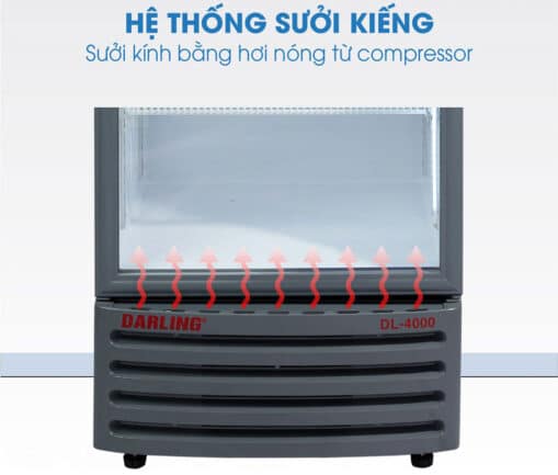 Tủ mát Darling DL-4000A3 400 lít Inverter 11 Tủ mát Darling DL-4000A3 inverter có hệ thống sưởi kính bằng hơi nóng từ compressor
